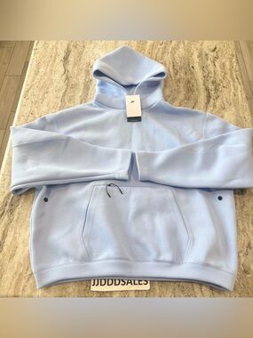 Nike Tech Fleece Oversized Pullover Hoodie Ice Blue HV6535-468 Men’s Sz M-Tall